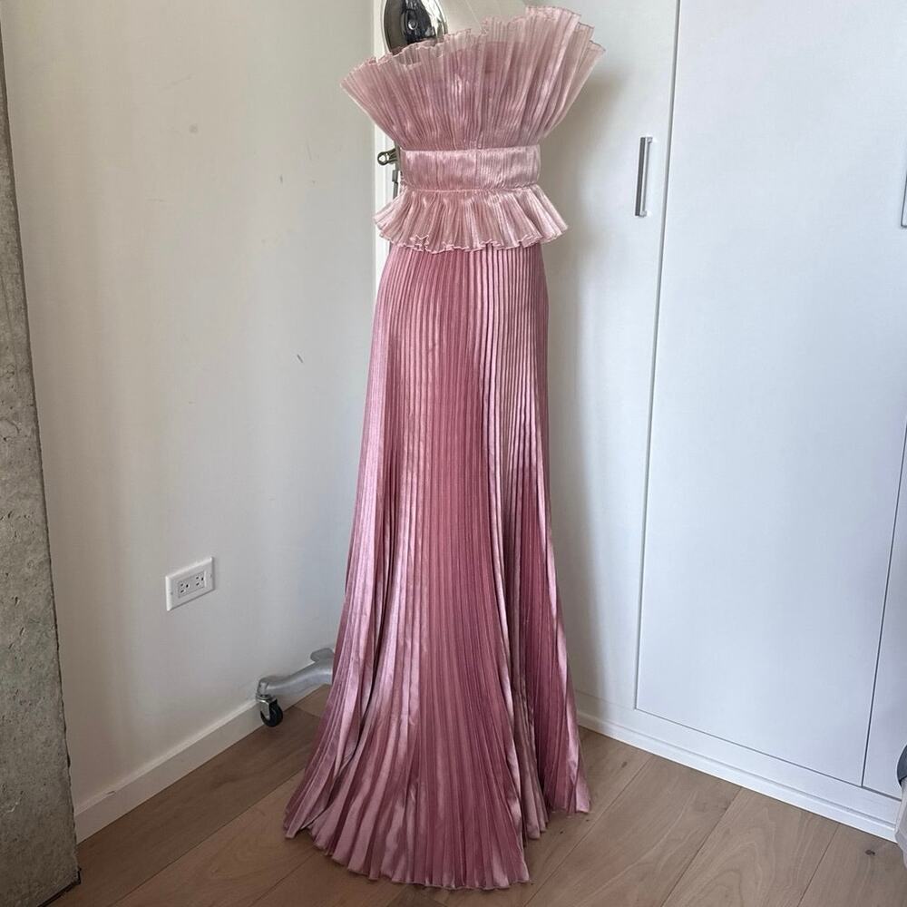 Pink L'IDEE Masquerade Peplum Dress SZ US 6 - Picture 3 of 7